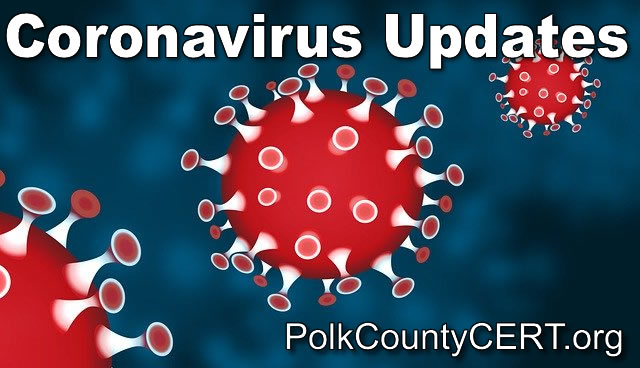 Coronavirus Advisory Updates by Polk County CERT, Polk County, Oregon.